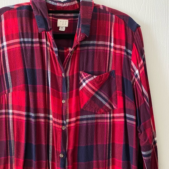 a new day | Plaid Button Down Shirt - Picture 3 of 5